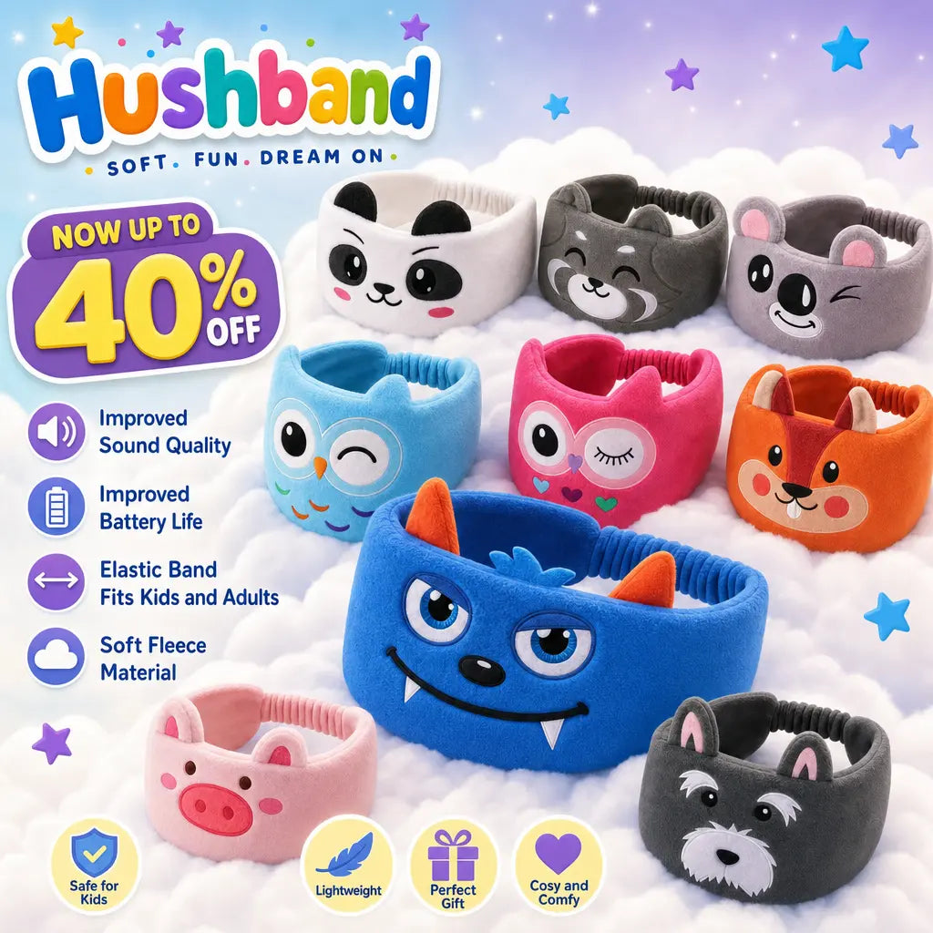 Hushband - Soft fleece wireless headphones for kids